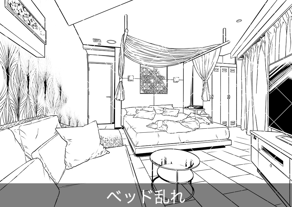 ラブホテル客室内3(アタリ付き)