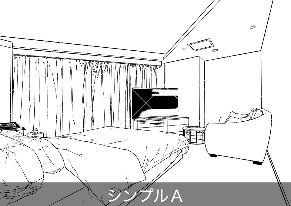 ラブホテル客室内4(アタリ付き)