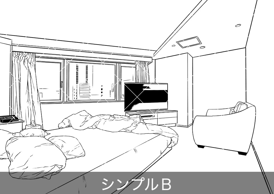 ラブホテル客室内4(アタリ付き)