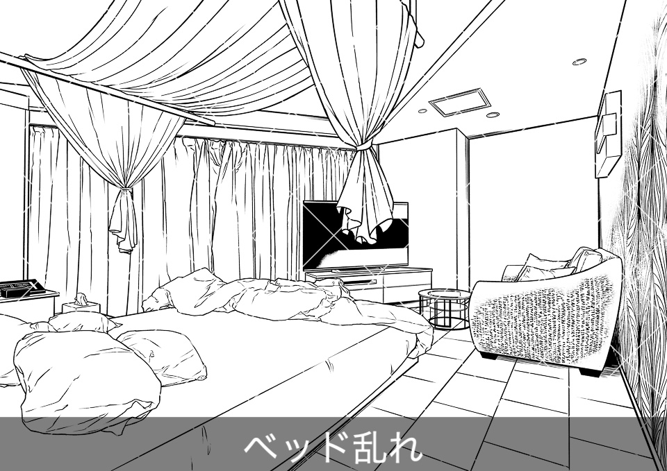 ラブホテル客室内4(アタリ付き)