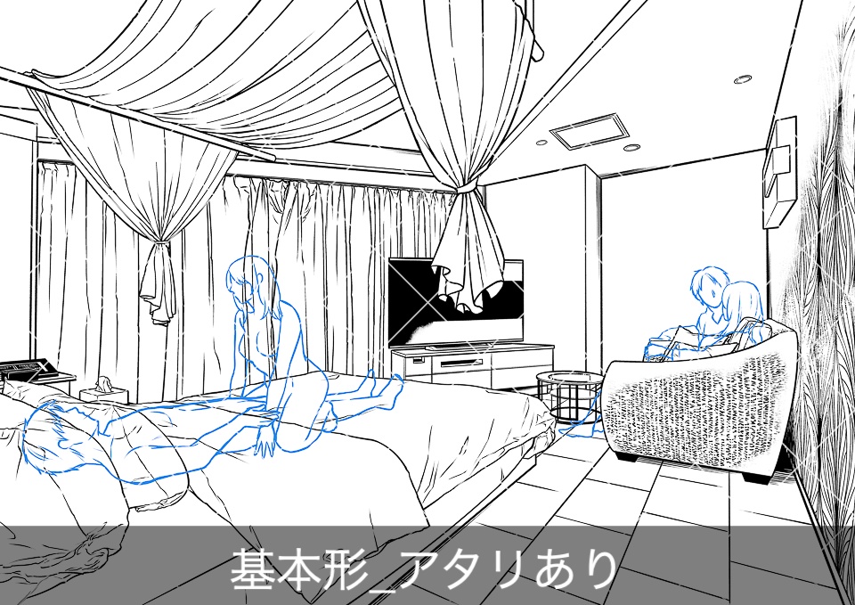 ラブホテル客室内4(アタリ付き)