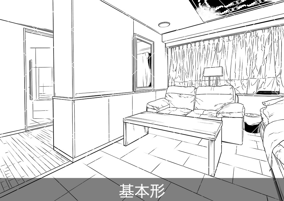 ラブホテル客室内6(アタリ付き)