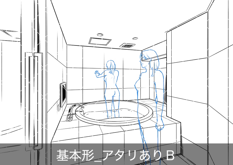 ラブホテルの丸いお風呂(アタリ付き)