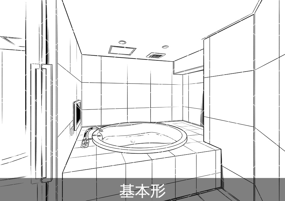 ラブホテルの丸いお風呂(アタリ付き)