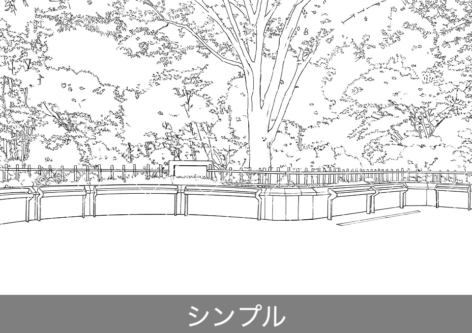 繁華街の駅前広場(モブ付き)