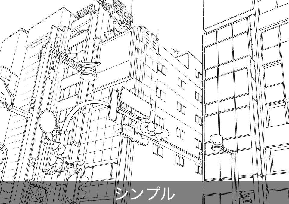 繁華街の大通り2