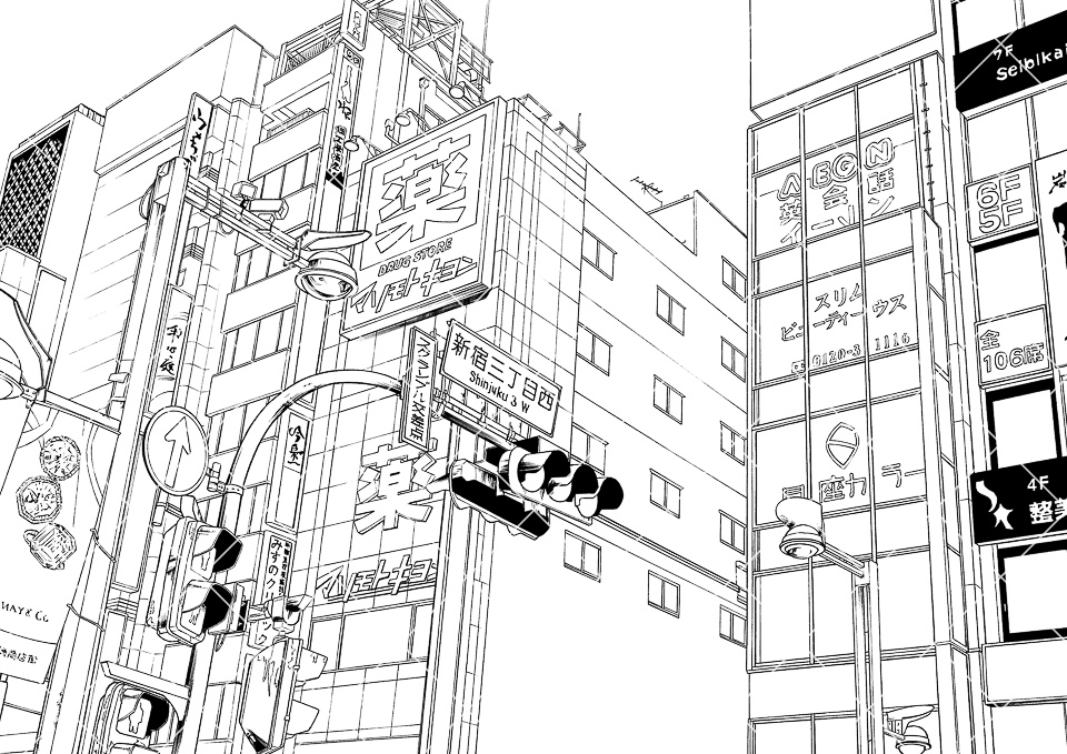 【まとめ割】都会の繁華街セット1