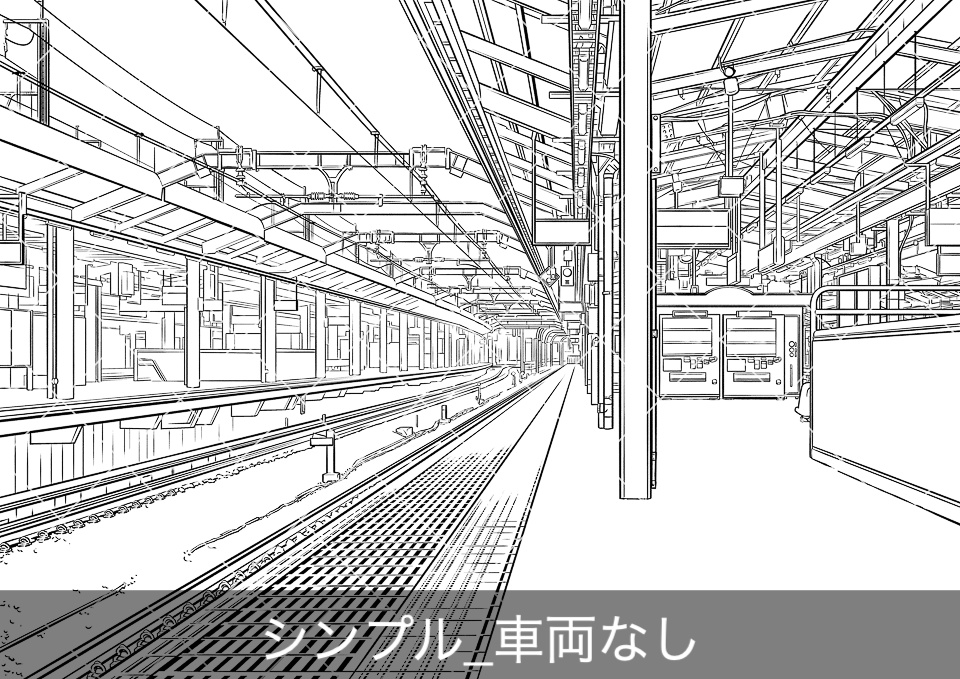 駅のホーム4(モブ付き)