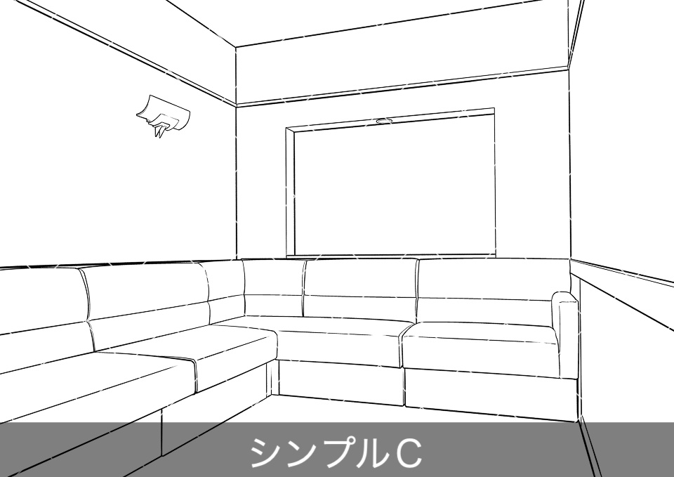 カラオケ店の店内2(アタリ付き)