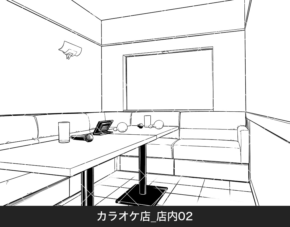 カラオケ店の店内２（アタリ付き）