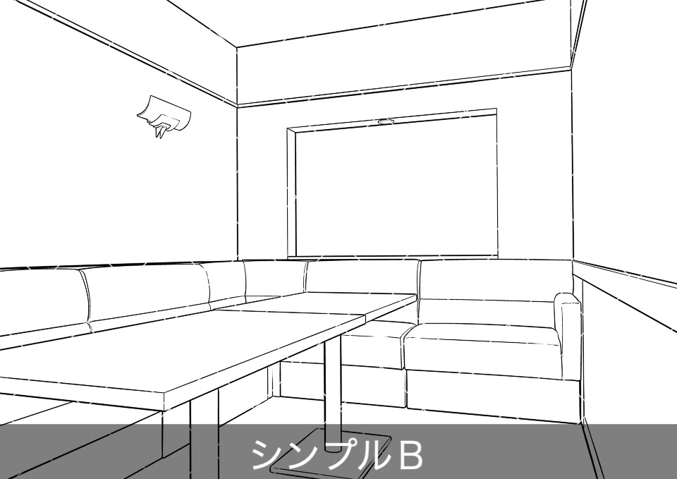 カラオケ店の店内2(アタリ付き)