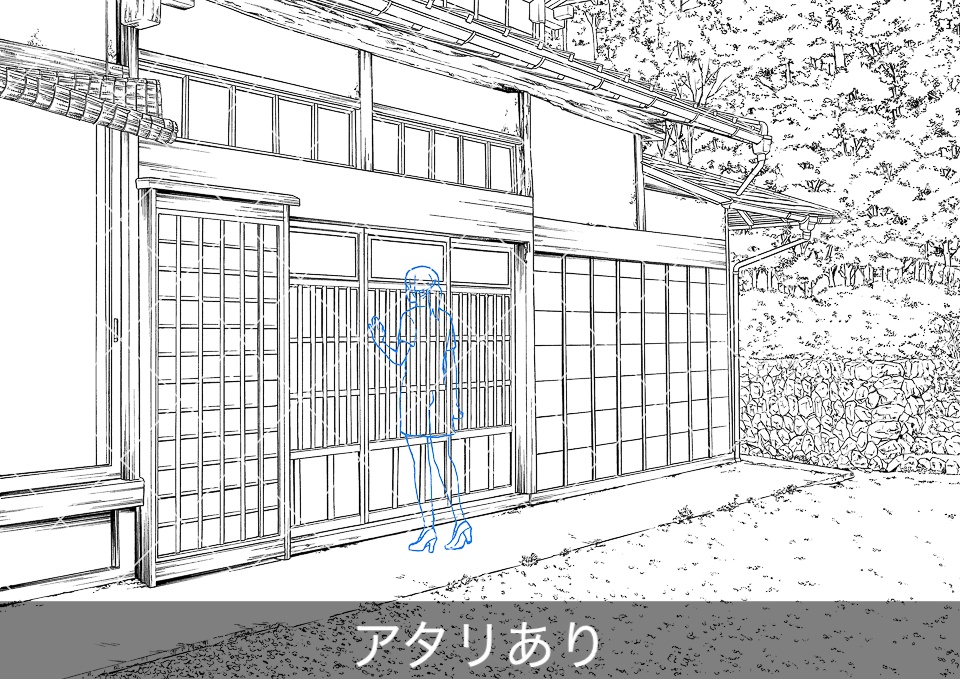 日本家屋の玄関(アタリ付き)