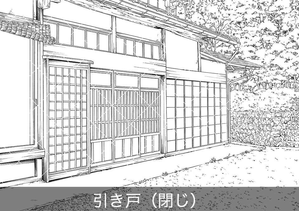 日本家屋の玄関(アタリ付き)