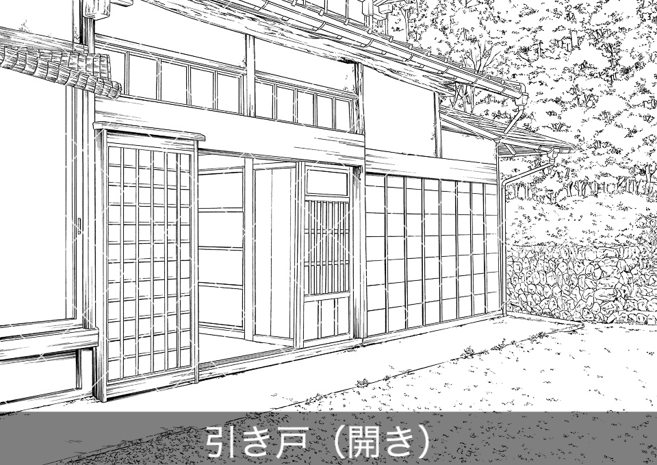 日本家屋の玄関(アタリ付き)