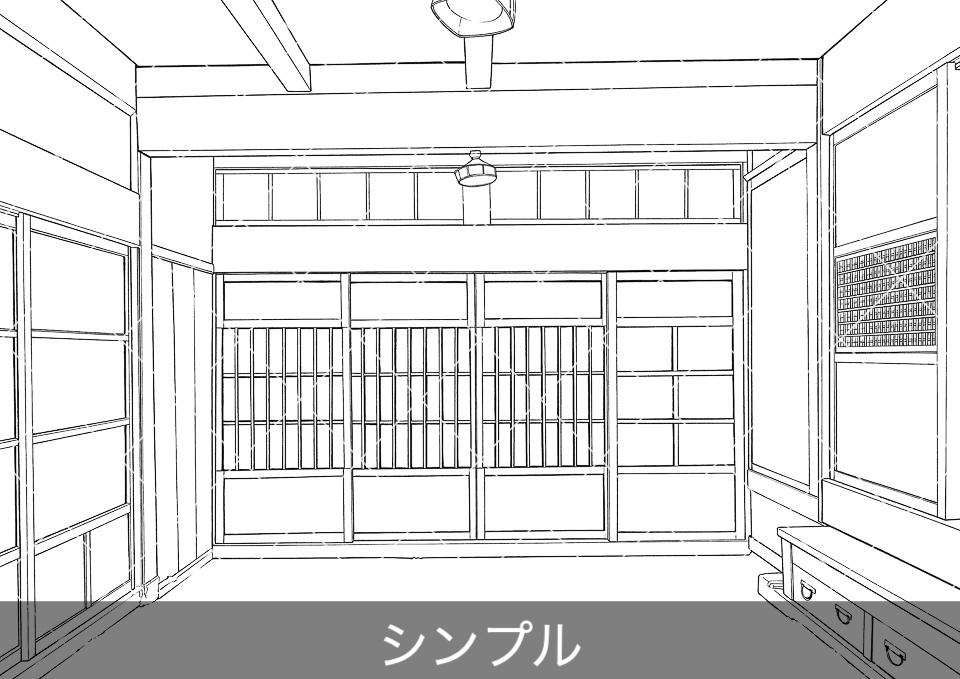 日本家屋の玄関2(アタリ付き)