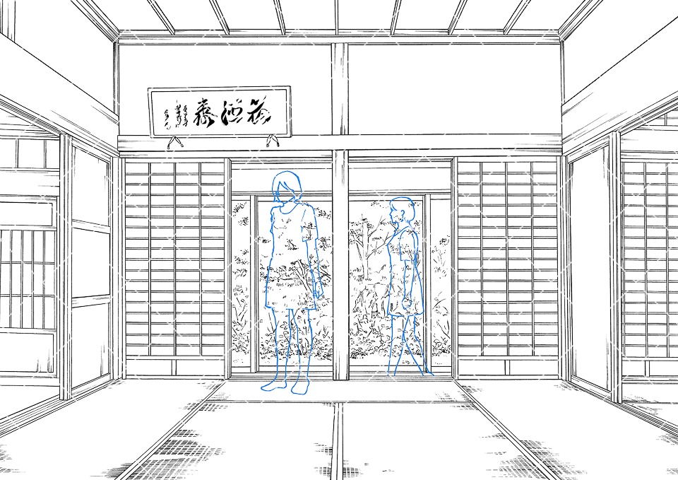 日本家屋の居間（アタリ付き）