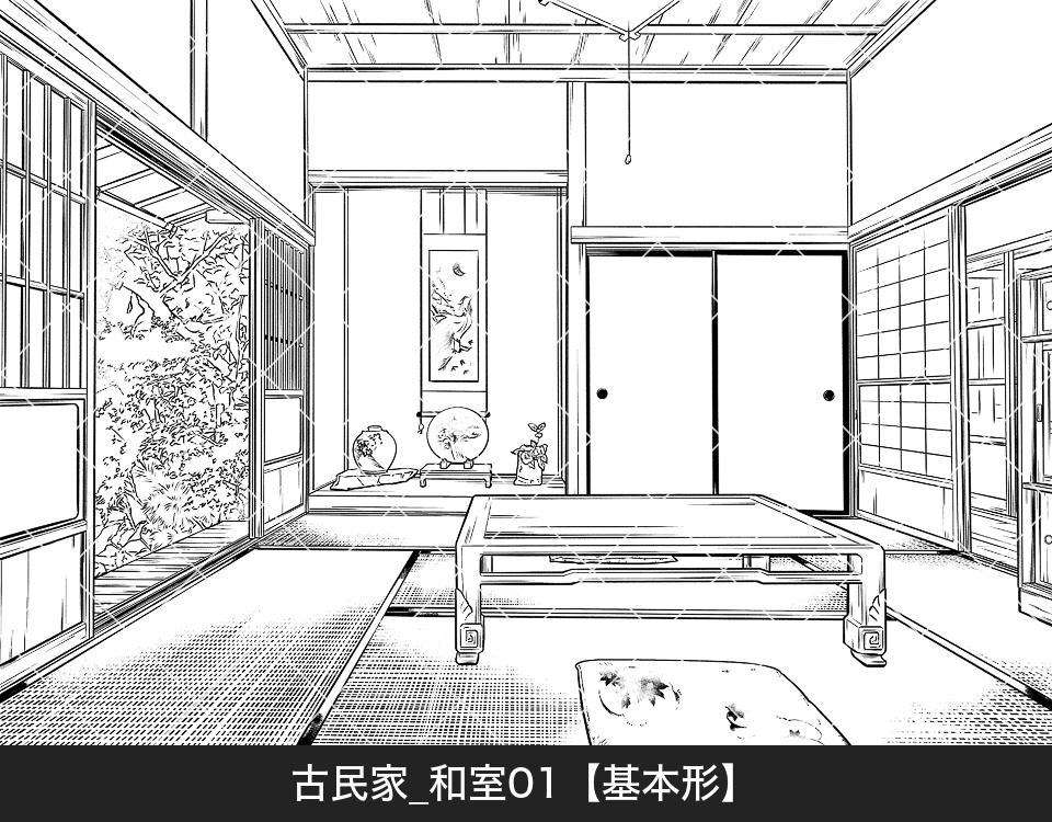 古民家の和室(アタリ付き)