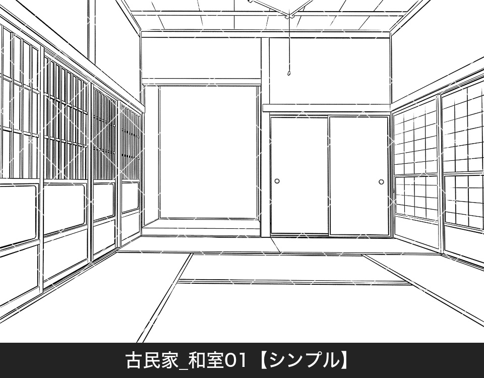古民家の和室(アタリ付き)