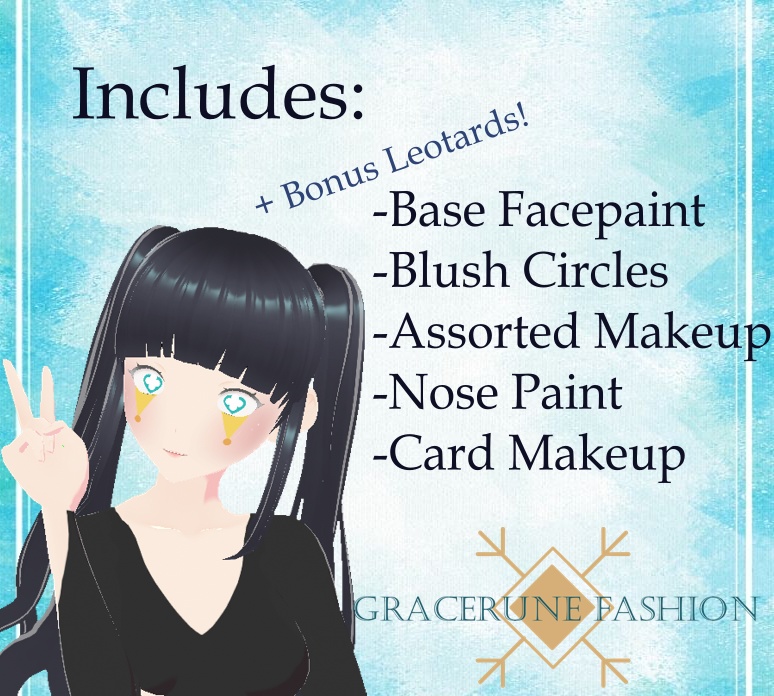 Vroid - Clown Themed Makeup +Bonus Leotards