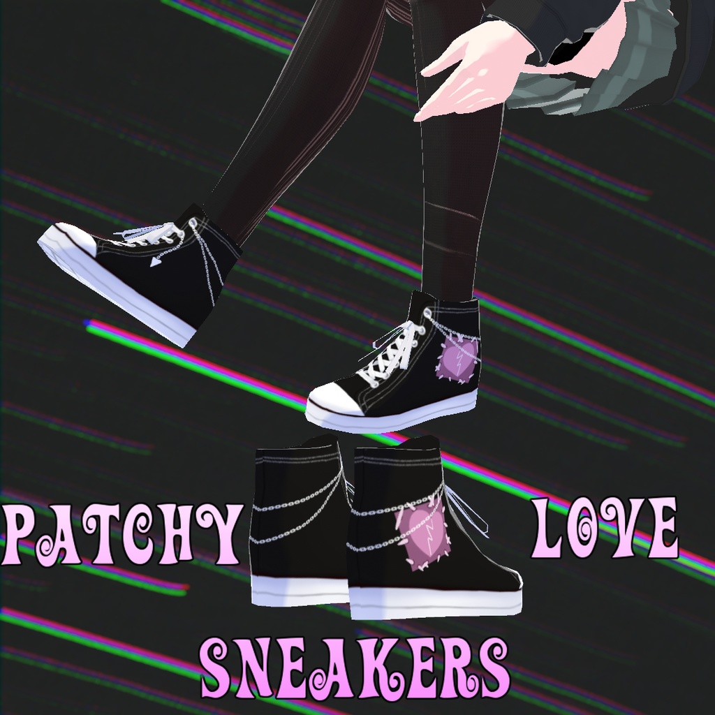 Patchy Love Sneakers - Vroid Texture