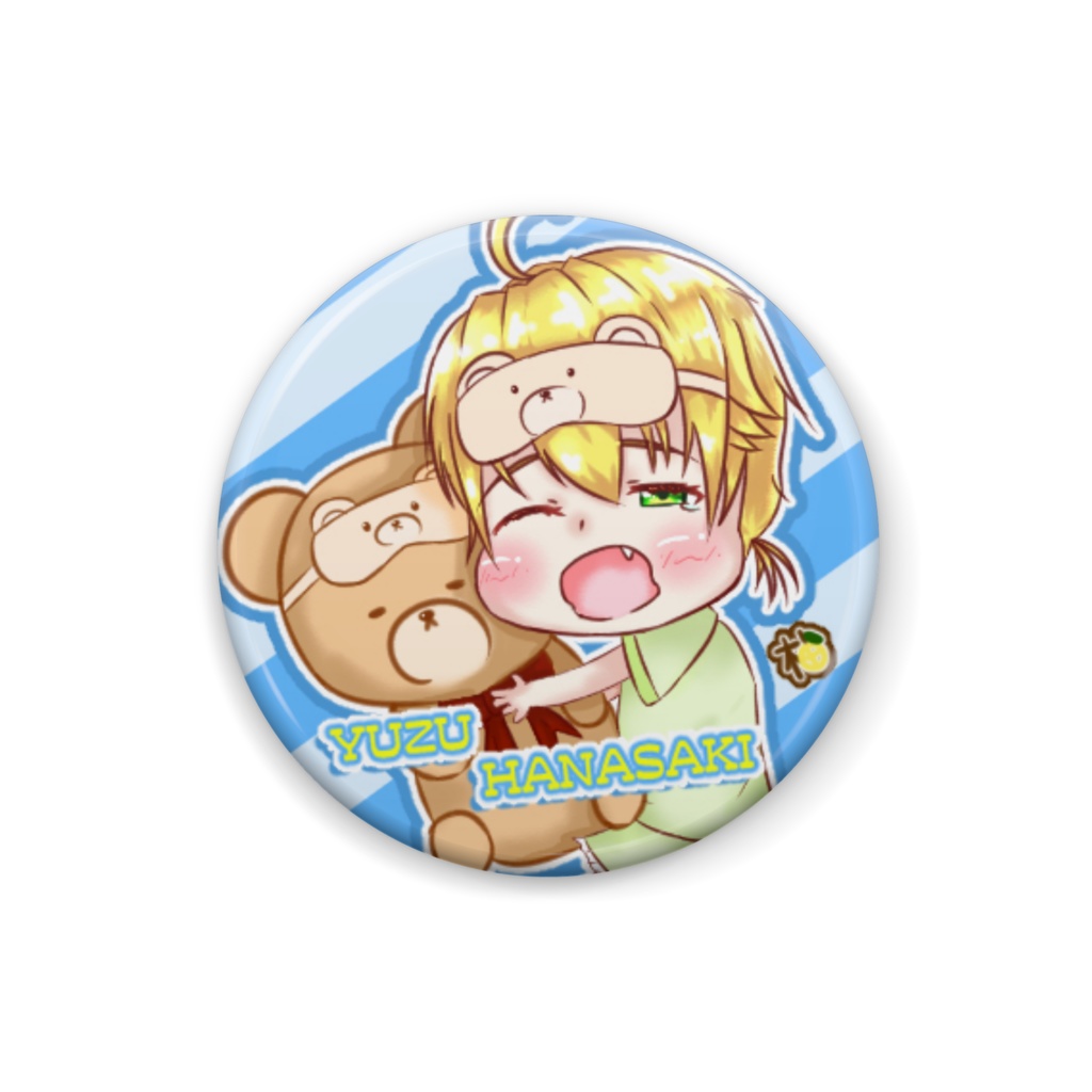 【2周年記念】花咲柚子ねむねむ缶バッジ