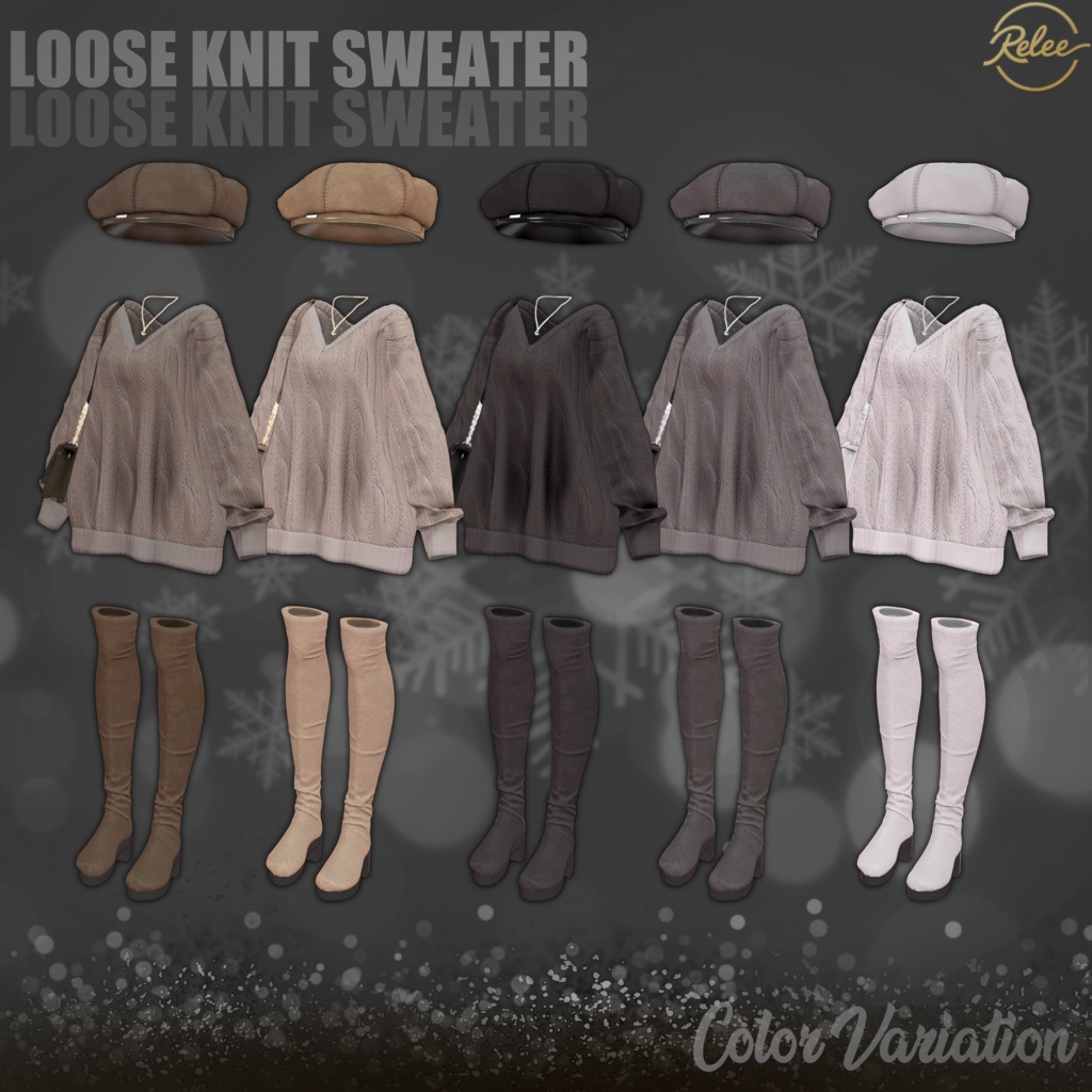 【Chocolat update】【PB】『Loose Knit Sweater』【12 Avatars】
