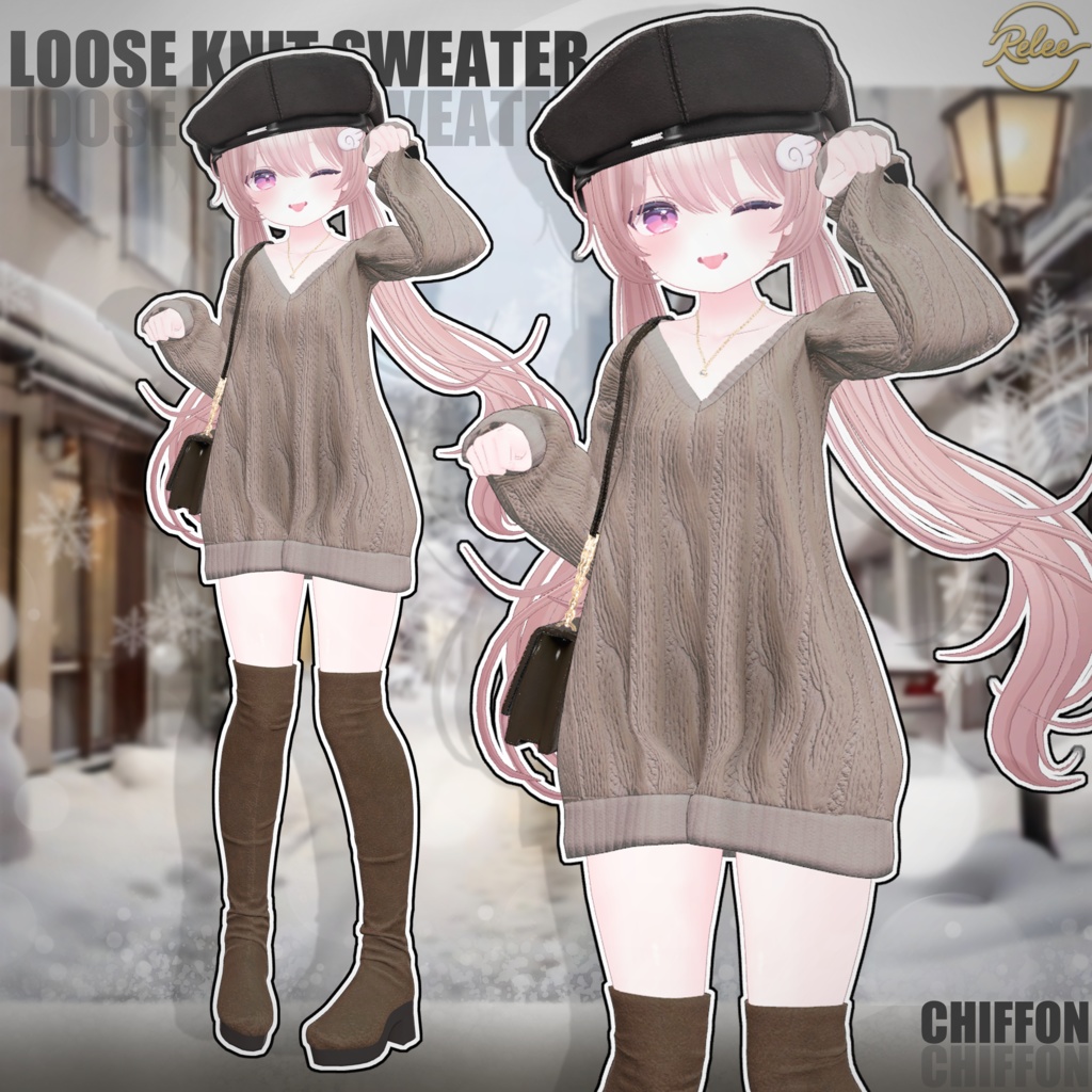 【Chocolat update】【PB】『Loose Knit Sweater』【12 Avatars】