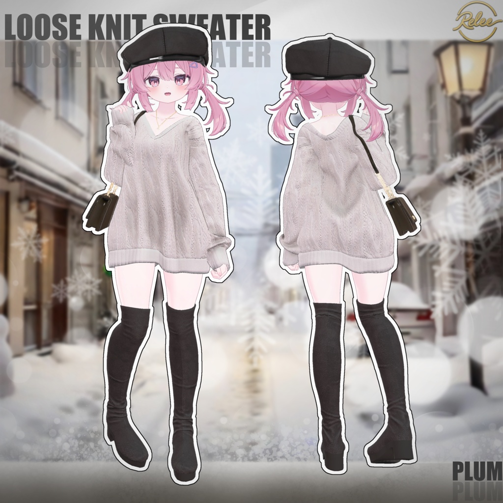 【Plum update】【PB】『Loose Knit Sweater』【13 Avatars】