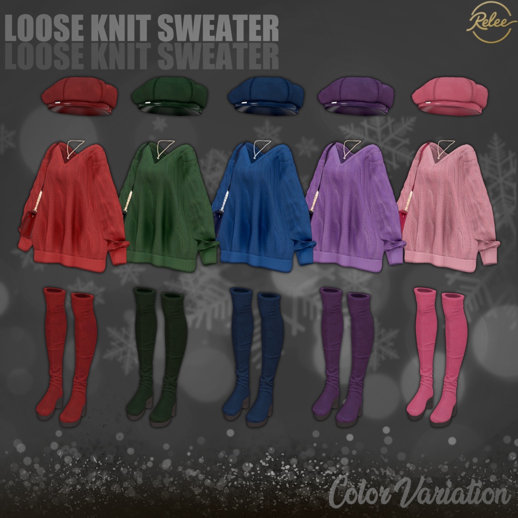 【Chocolat update】【PB】『Loose Knit Sweater』【12 Avatars】