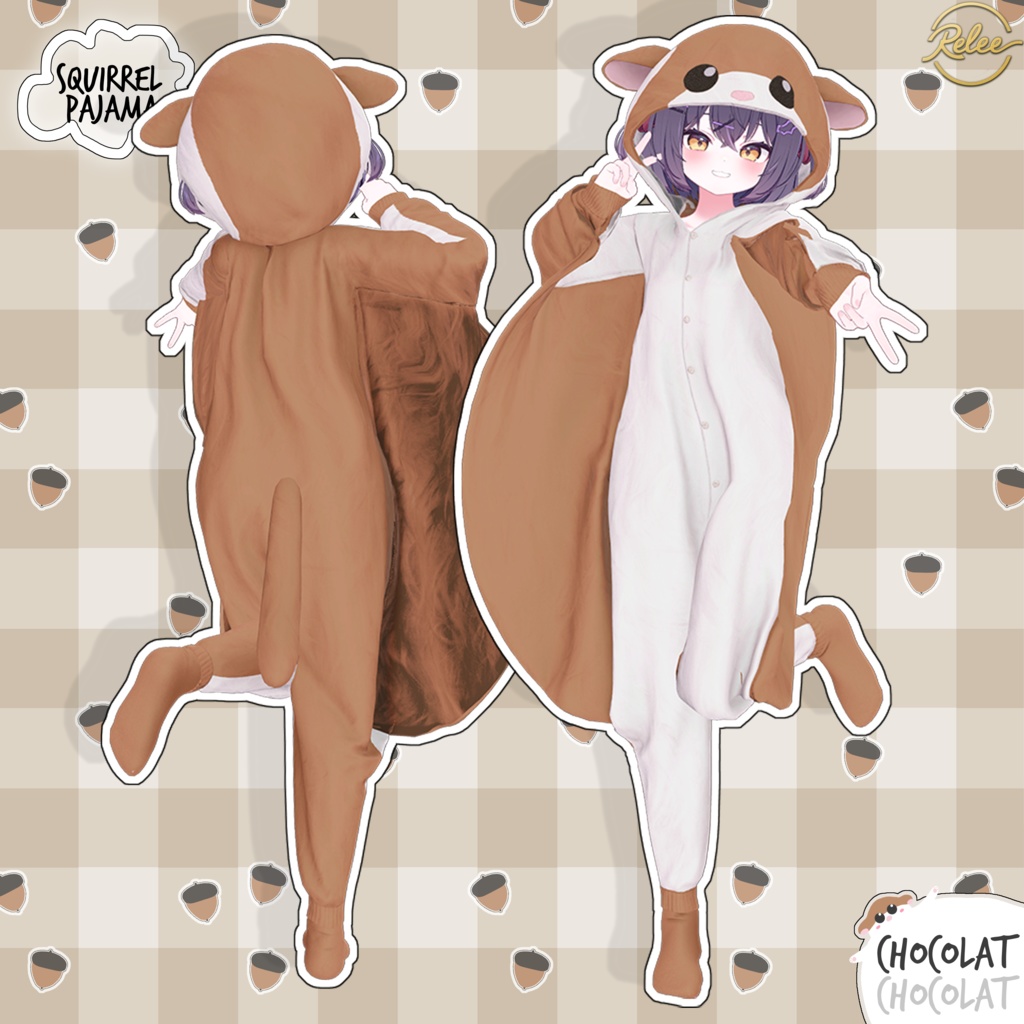 【Chocolat update】【PB】『Flying Squirrel & Rudolf Pajamas🐹』【12 Avatars】