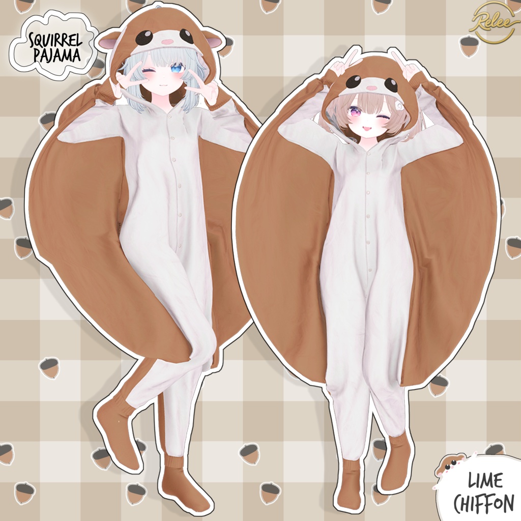 【Chocolat update】【PB】『Flying Squirrel & Rudolf Pajamas🐹』【12 Avatars】