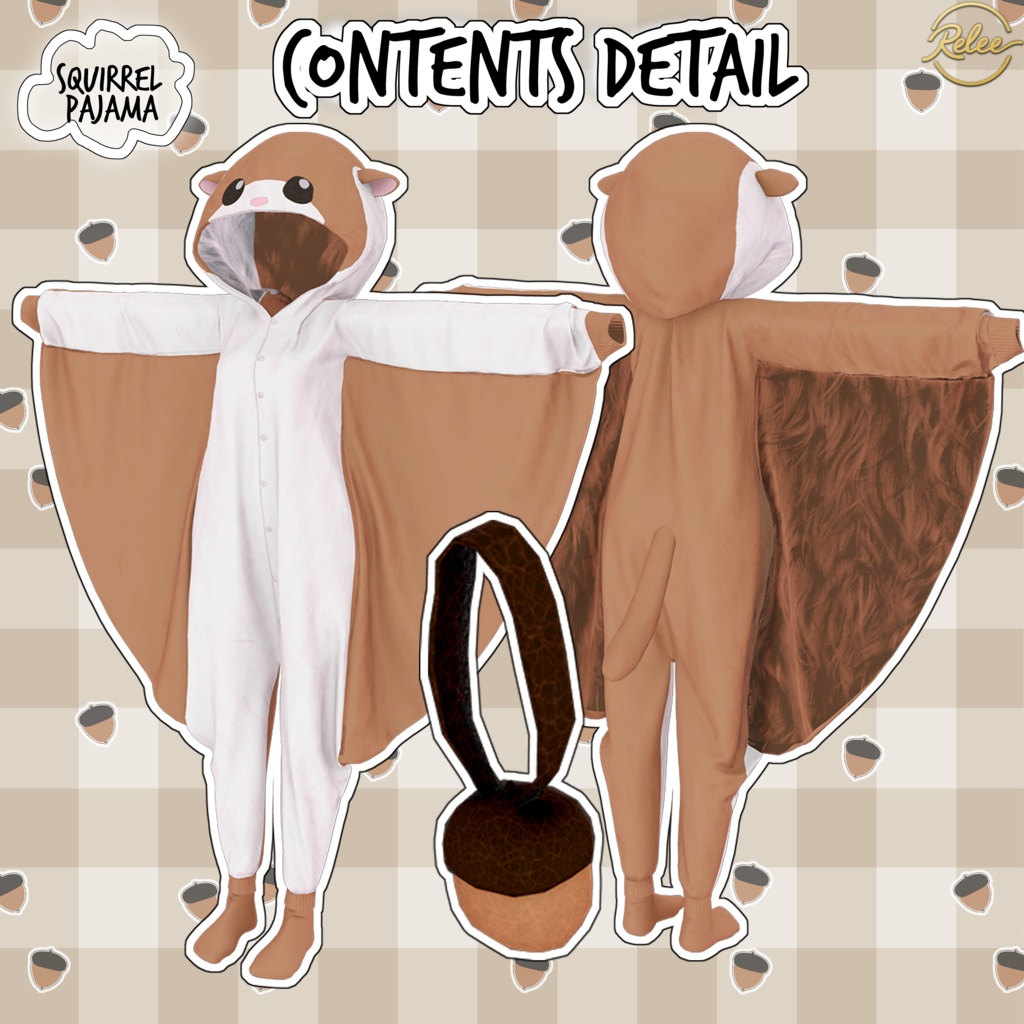 【Chocolat update】【PB】『Flying Squirrel & Rudolf Pajamas🐹』【12 Avatars】
