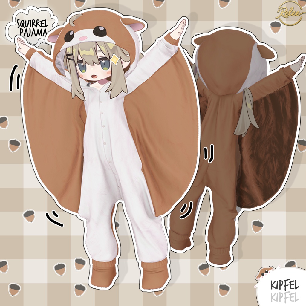 【Chocolat update】【PB】『Flying Squirrel & Rudolf Pajamas🐹』【12 Avatars】