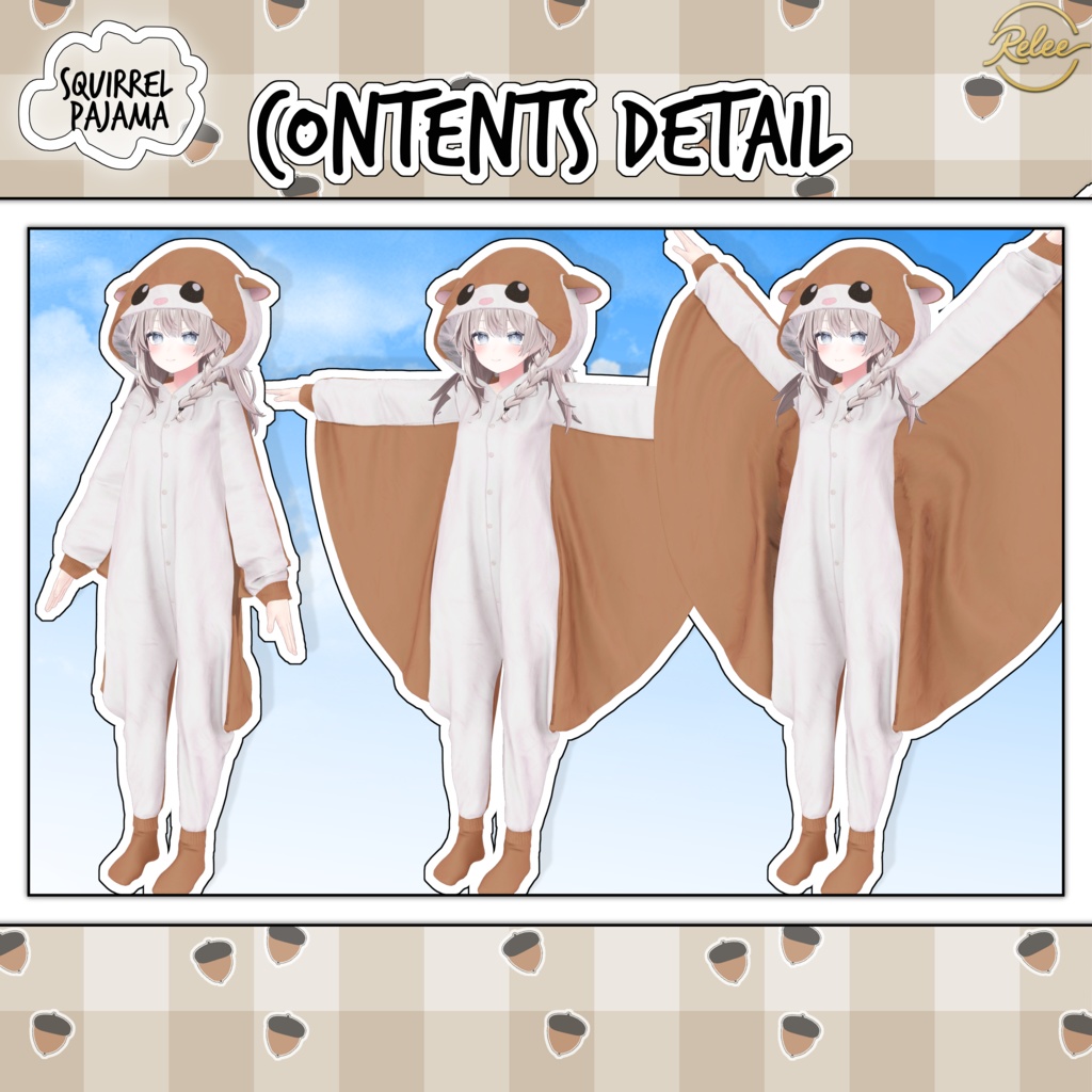 【Chocolat update】【PB】『Flying Squirrel & Rudolf Pajamas🐹』【12 Avatars】
