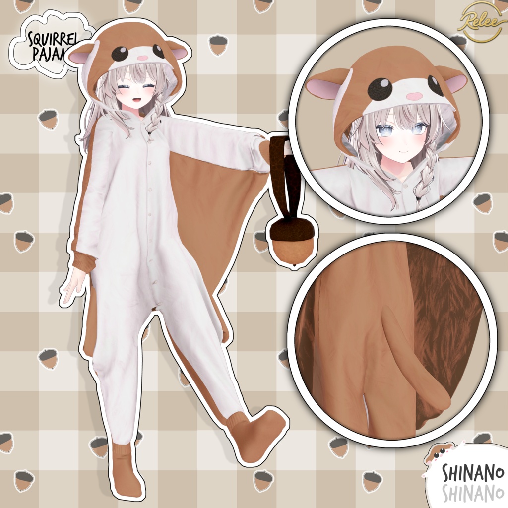 【Chocolat update】【PB】『Flying Squirrel & Rudolf Pajamas🐹』【12 Avatars】