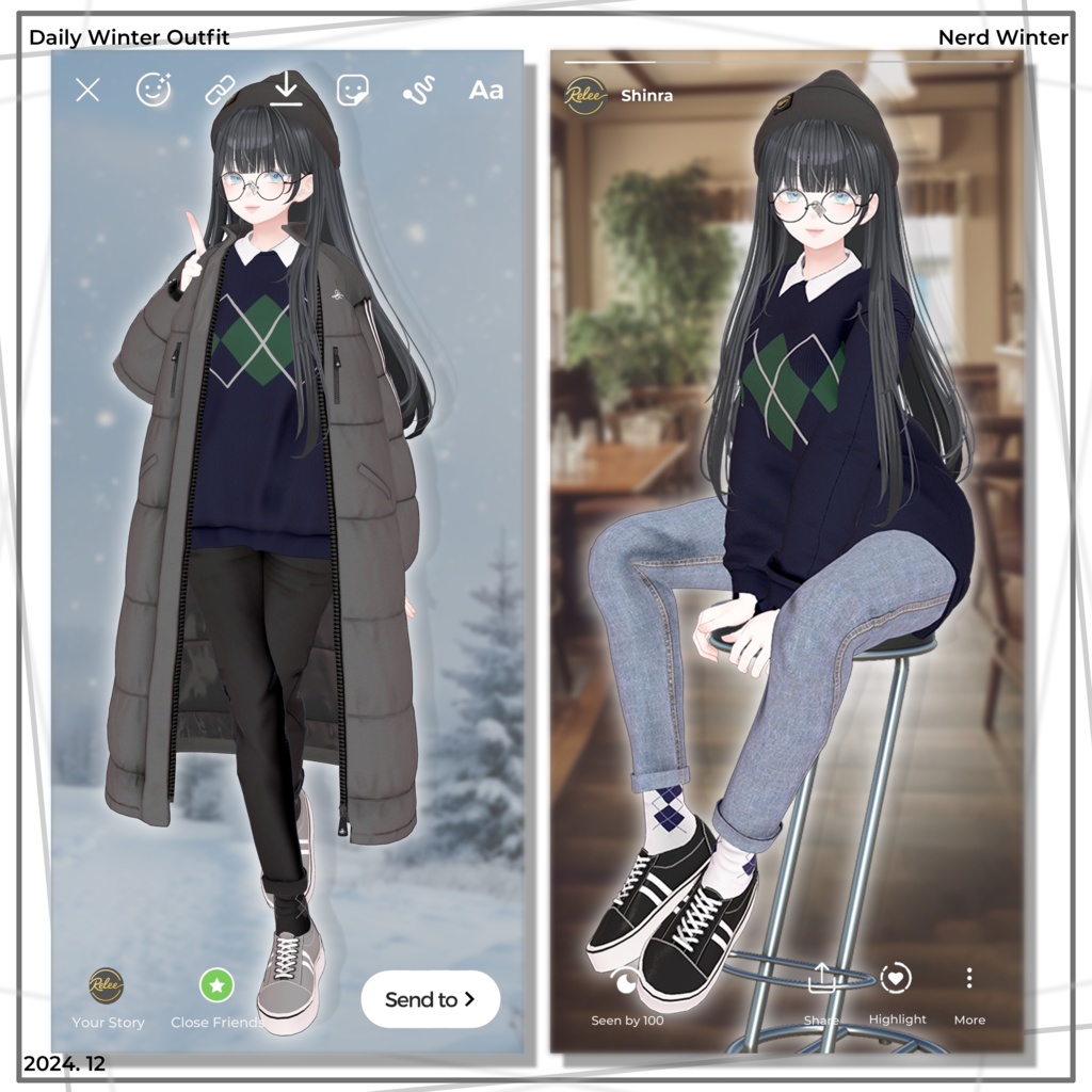 【Chocolat  update】【PB】『Nerd Winter』【12 Avatars】