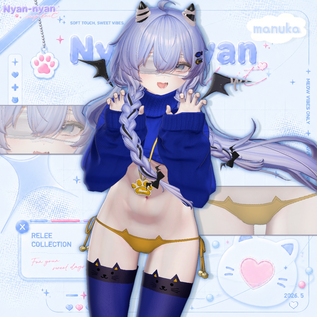 ✨THANK YOU 30K ♡✨ 【PB】🐾 Nyan-nyan Crop Knit 🐾【17Avatars】
