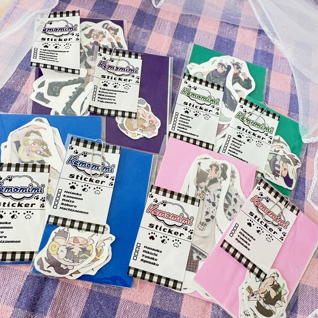 ケモ耳メイド4・5・6各学年・学園関係者シールセット(等身+ミニ)