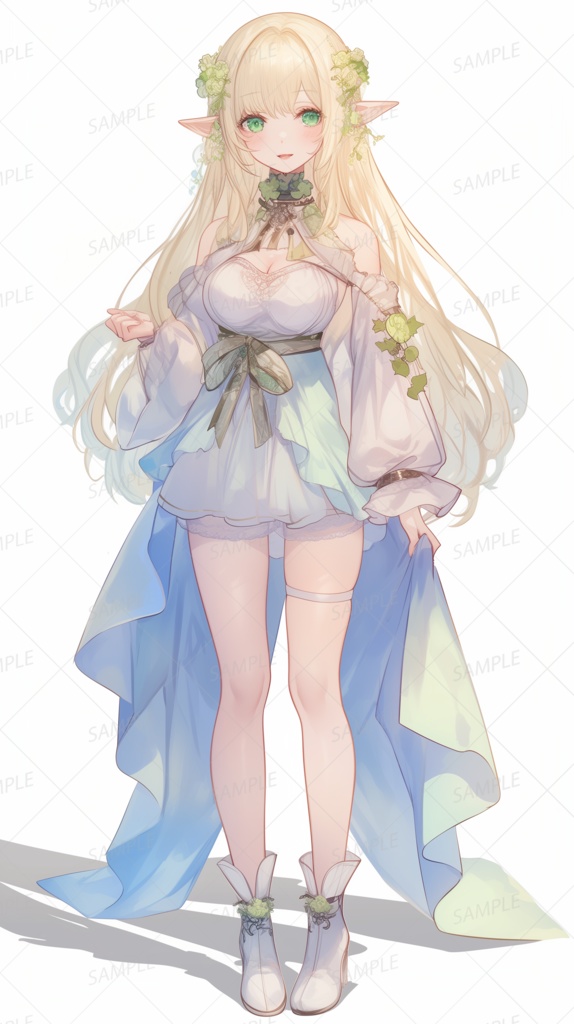 【立ち絵_0001】森の歌い手エルフ