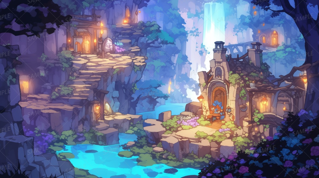 【背景_0004】藍渓のランタン村
