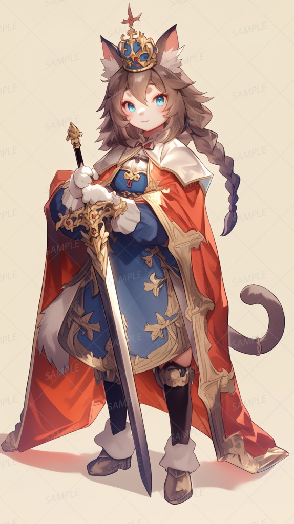 【立ち絵_0014】王剣を継ぐ猫姫