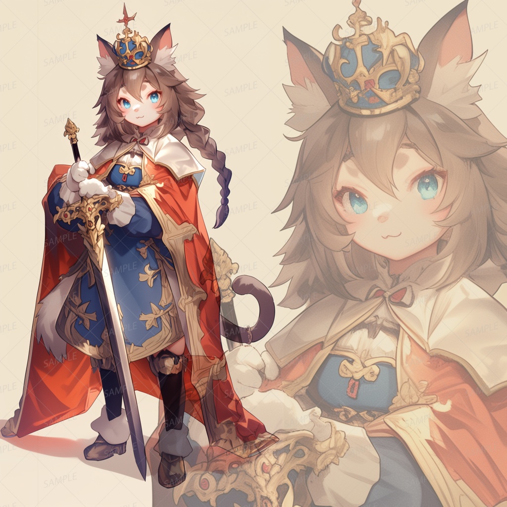 【立ち絵_0014】王剣を継ぐ猫姫