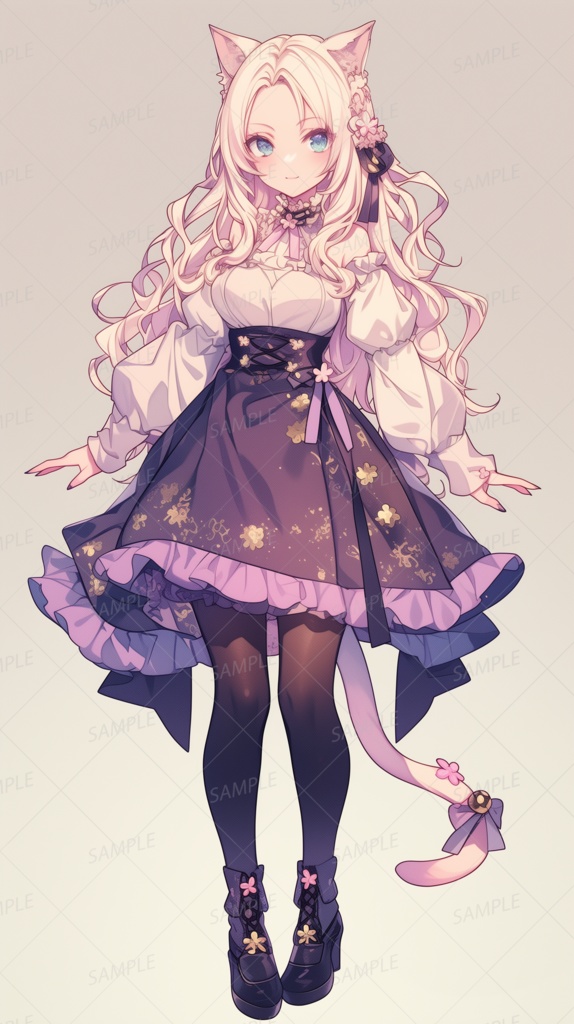 【立ち絵_0016】桜香る午後の猫耳乙女