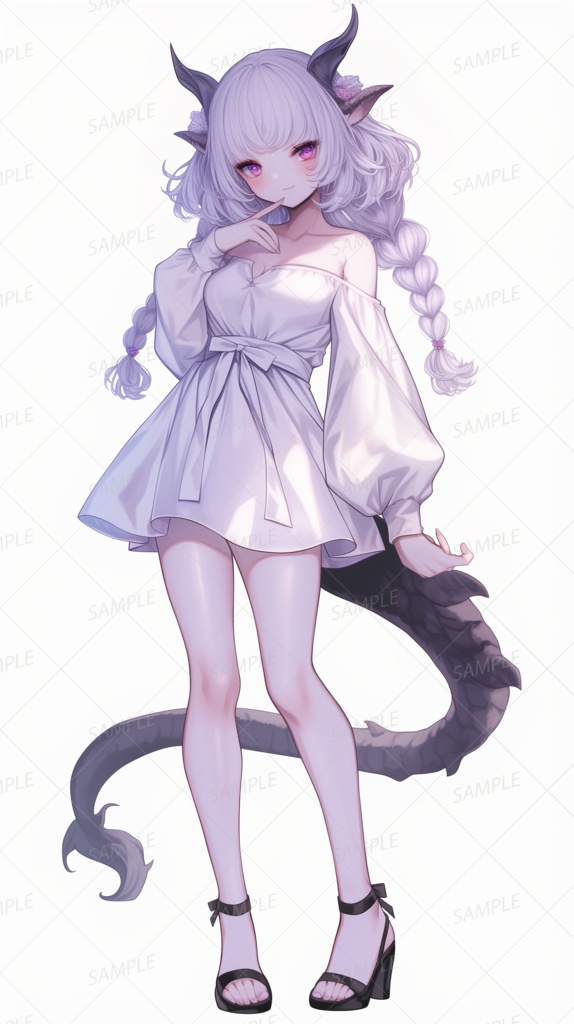 【立ち絵_0017】純白の魔族令嬢