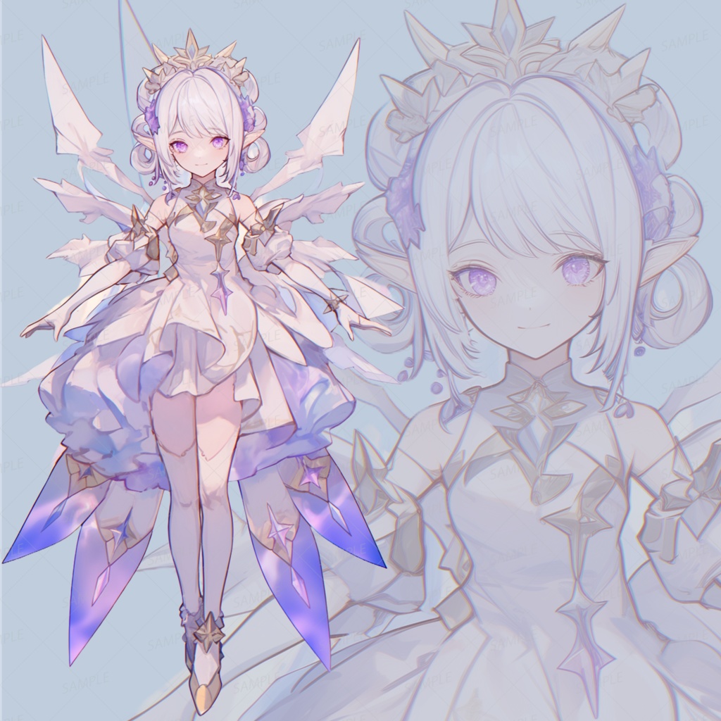 【立ち絵_0028】白き輝きの精霊姫