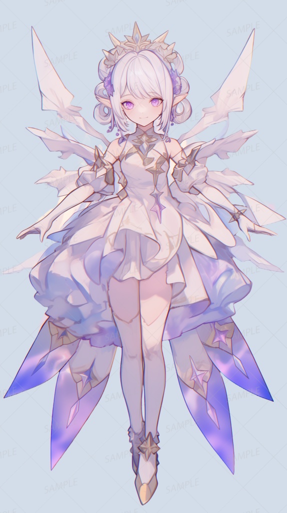 【立ち絵_0028】白き輝きの精霊姫