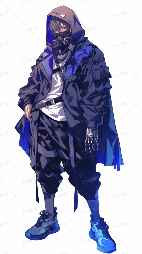 【立ち絵_0037】スクラップ街の蒼影