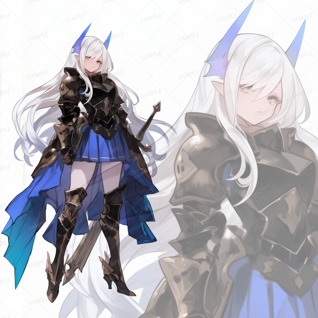 【立ち絵_0045】鉄と静謐の双角姫