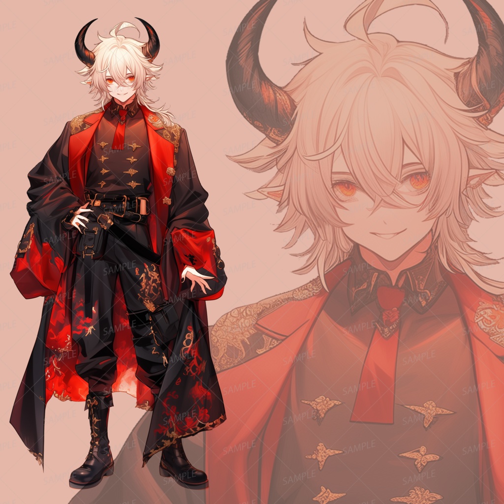 【立ち絵_0052】赤黒の宮廷悪魔