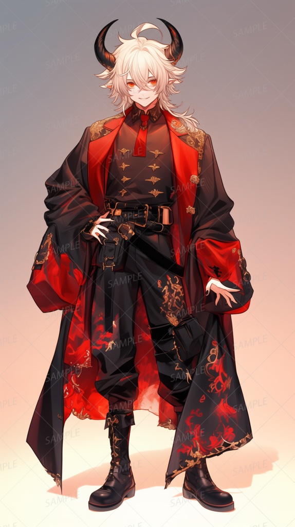 【立ち絵_0052】赤黒の宮廷悪魔